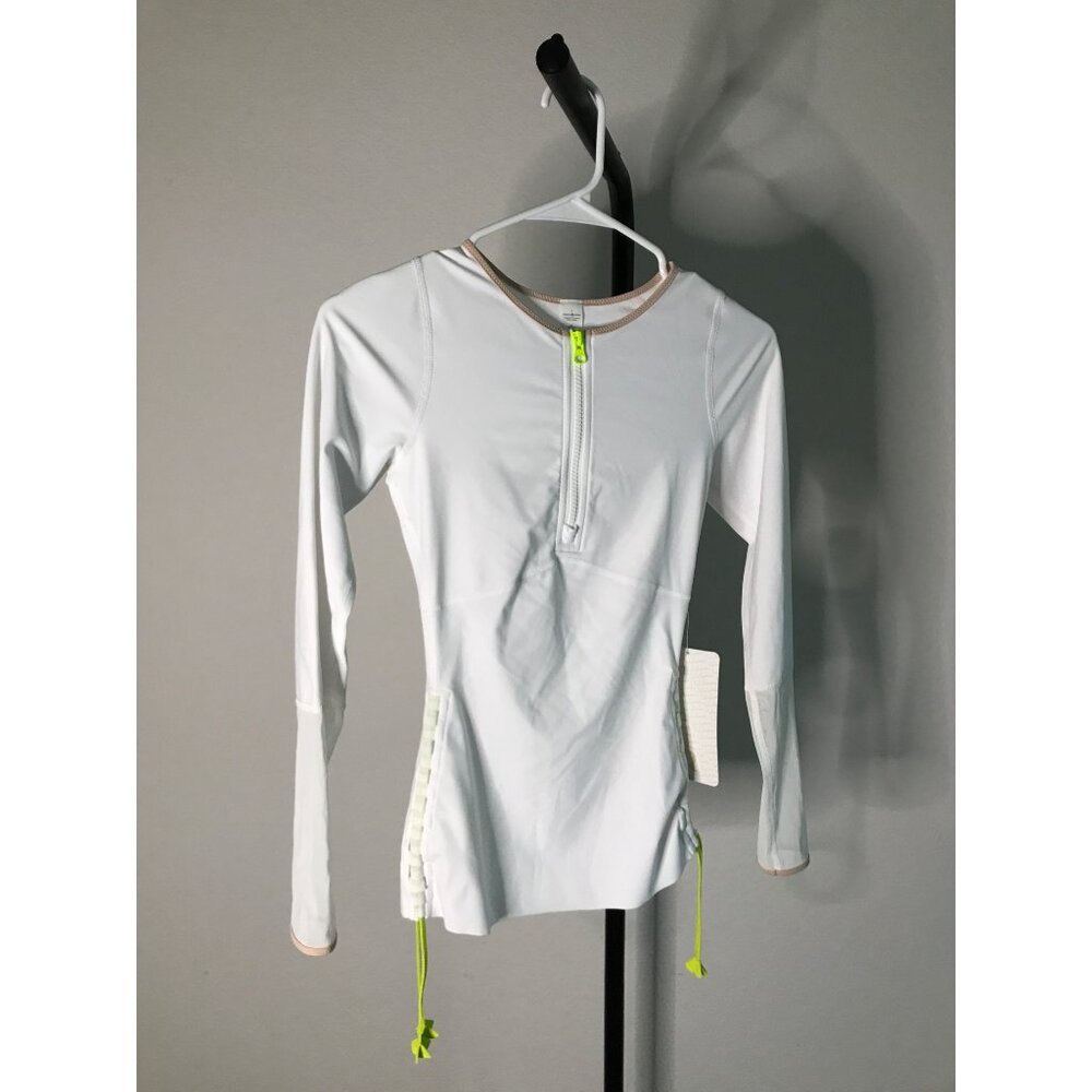 Lulu Lemon Water Surf Sand Rashie Long Sleeve White Swim Shirt Swimwear NWT
